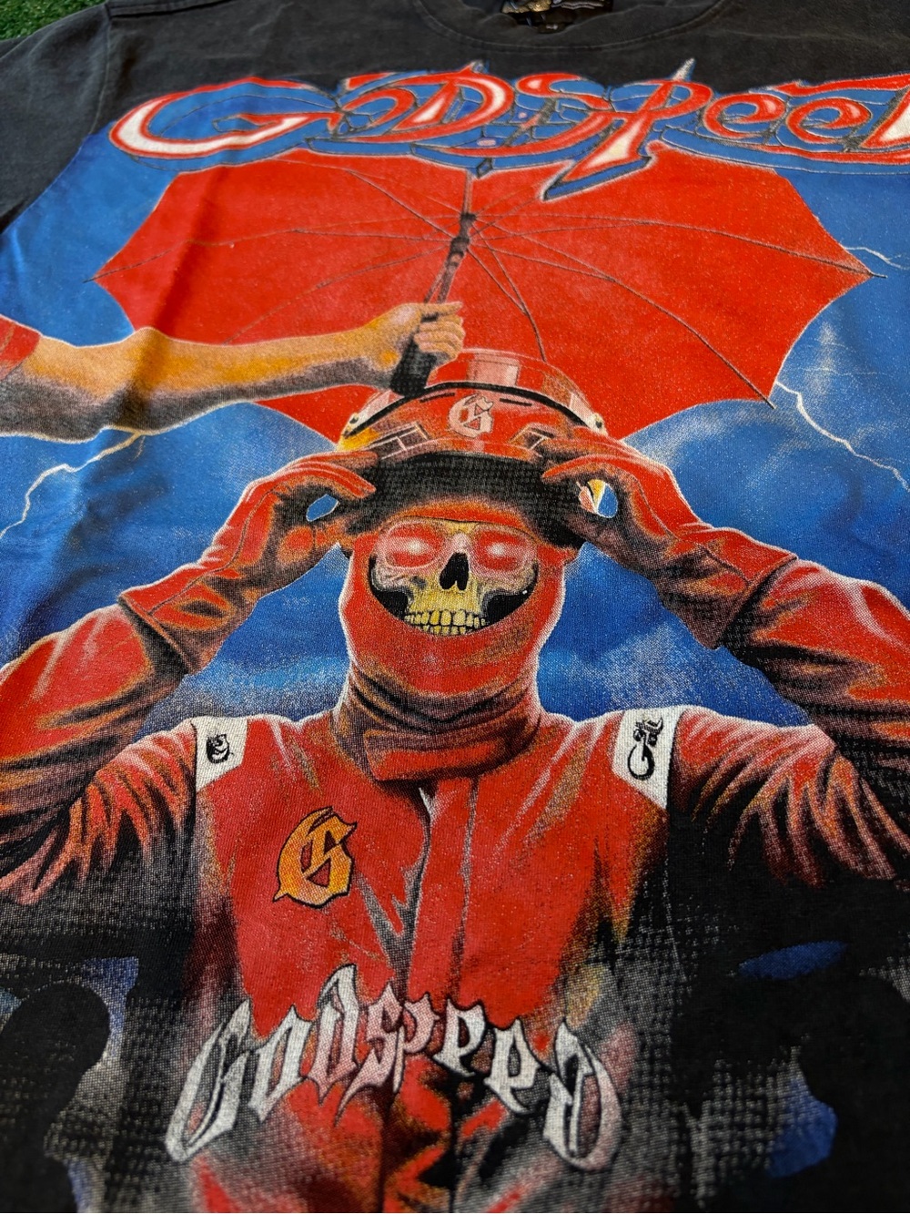 GODSPEED Red Graphic Short Sleeve Tee - Men's Crew Neck - Picture 2 of 13